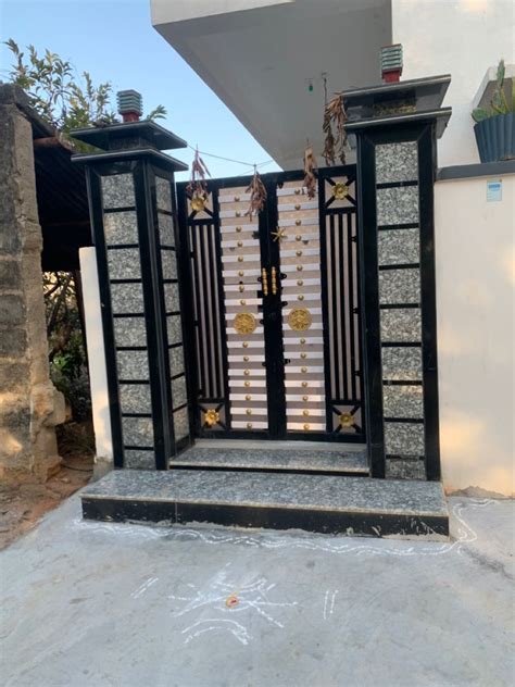 gate pillar lamp|Modern main gate design, gate pillar design work and tips for gate.